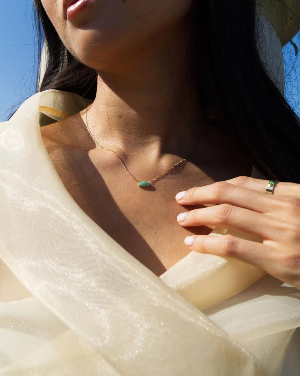 Jade pendant and ring from Ren