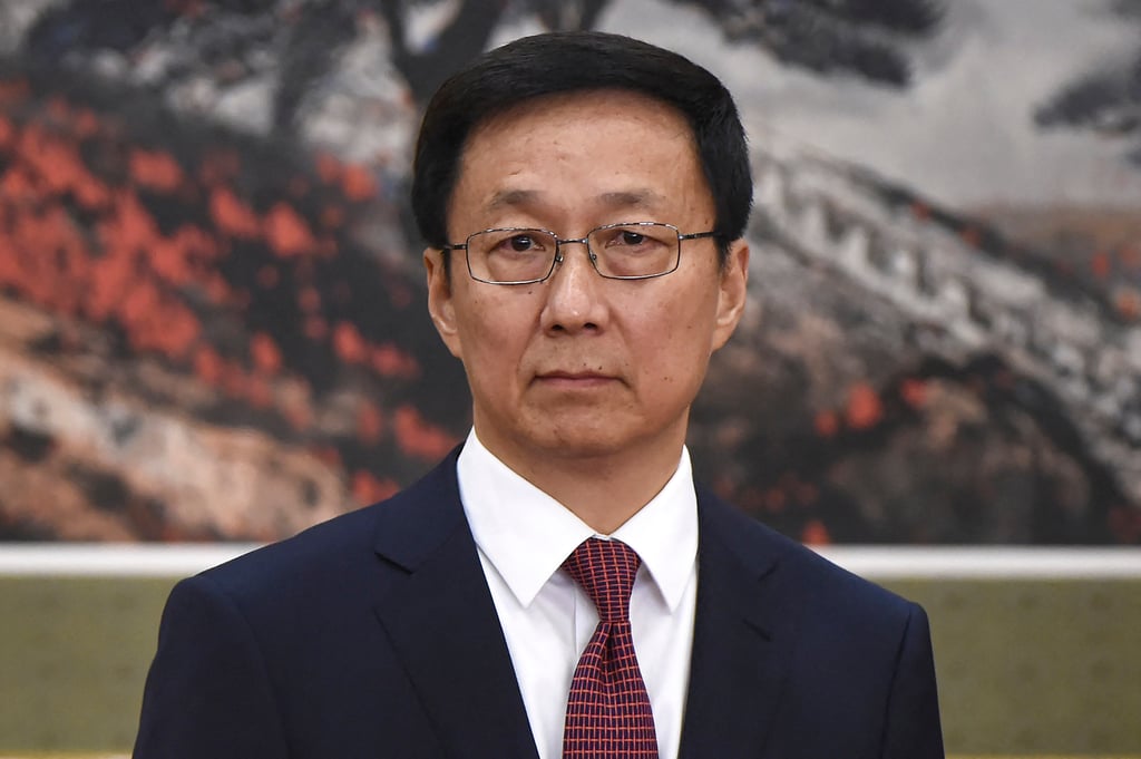 Vice-President Han Zheng is expected to meet the US secretary of state in New York. Photo: AFP