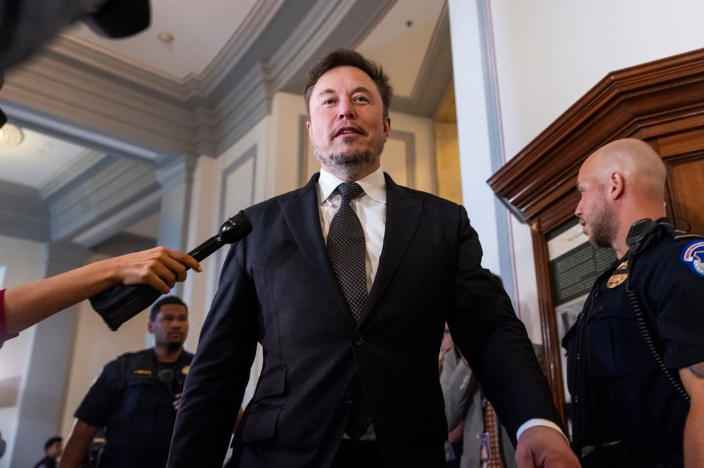 Elon Musk joins other tech leaders attending the Senate bipartisan Artificial Intelligence (AI) Insight Forum in the Russell Senate Building on Capitol Hill, in Washington DC, US, on September 13. Photo: EPA-EFE Elon Musk joins other tech leaders attending the Senate bipartisan Artificial Intelligence (AI) Insight Forum in the Russell Senate Building on Capitol Hill, in Washington DC, US, on September 13. Photo: EPA-EFE