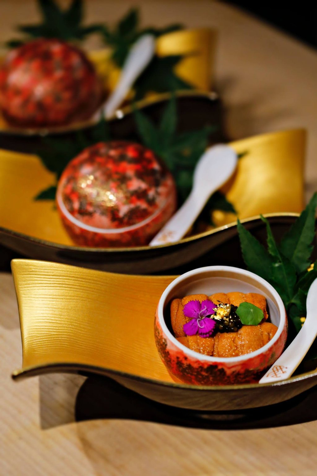 Uni jelly, a signature dish at Kushiro Uni jelly, a signature dish at Kushiro