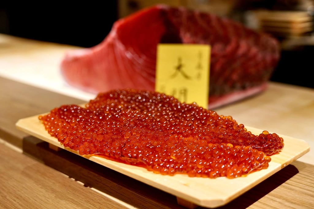 Ingredients at Kushiro are sourced directly from Japanese markets and flown to Hong Kong Ingredients at Kushiro are sourced directly from Japanese markets and flown to Hong Kong