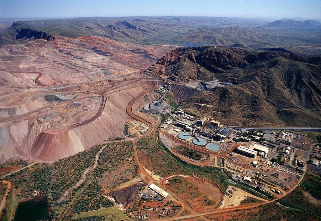 The Argyle diamond mine in the Kimberley region of Western Australia seen from above. Photo: Nature via AFP
