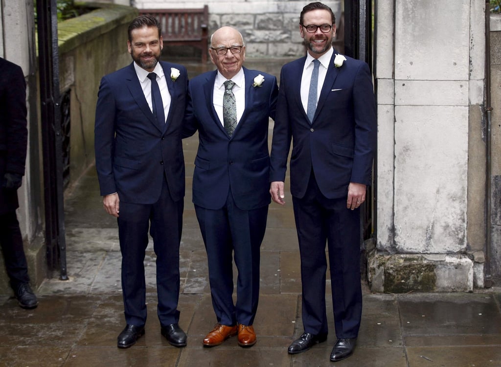 Media mogul Rupert Murdoch poses for a photograph with his sons Lachlan and James. Photo: Reuters Media mogul Rupert Murdoch poses for a photograph with his sons Lachlan and James. Photo: Reuters