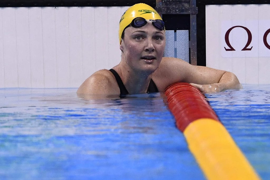 Australia’s Cate Campbell processes her defeat in the 100m freestyle final at the Rio Olympics. Photo: AFP