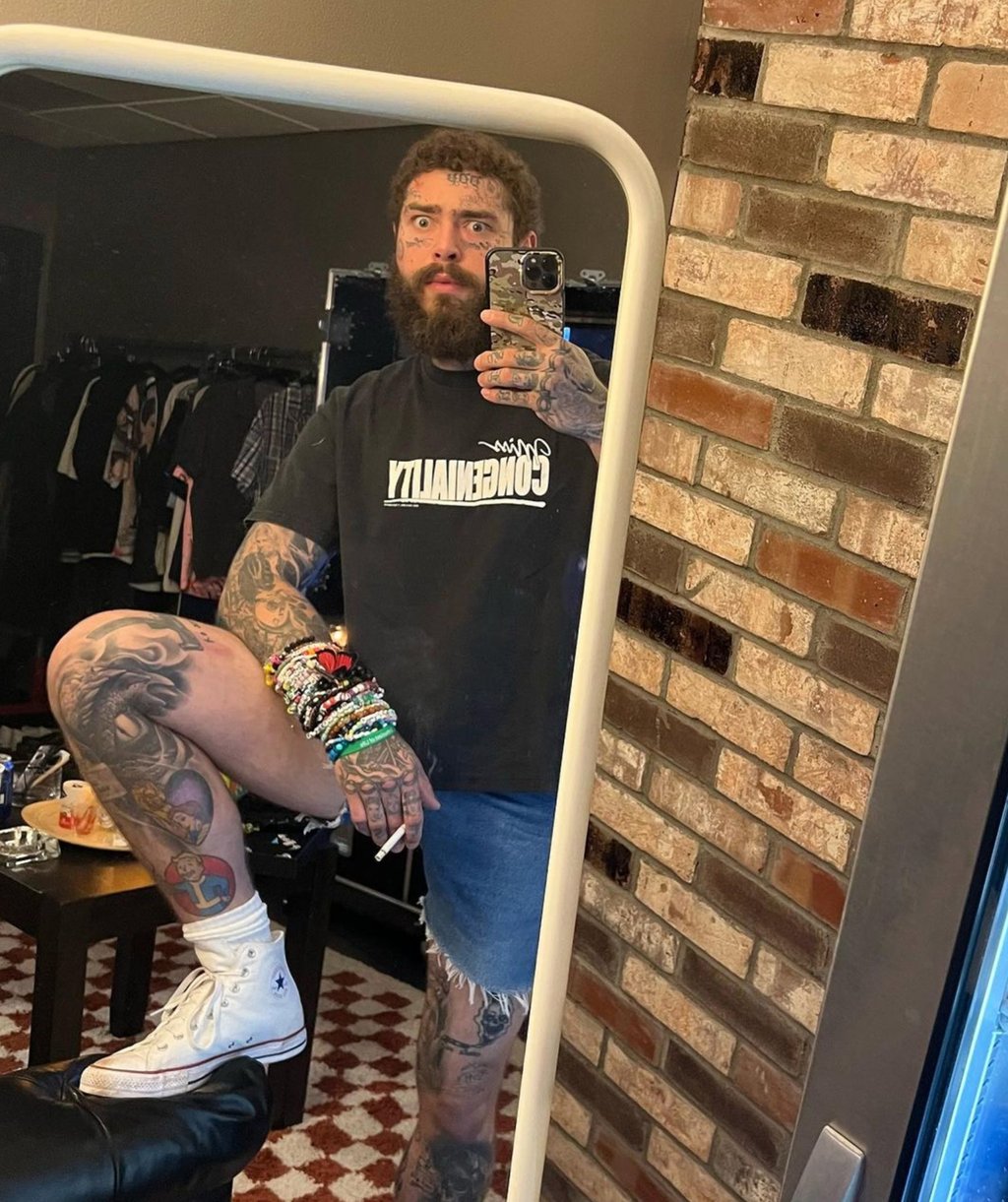 Post Malone once worked at fast food chain Chicken Express. Photo: @postmalone/Instagram Post Malone once worked at fast food chain Chicken Express. Photo: @postmalone/Instagram