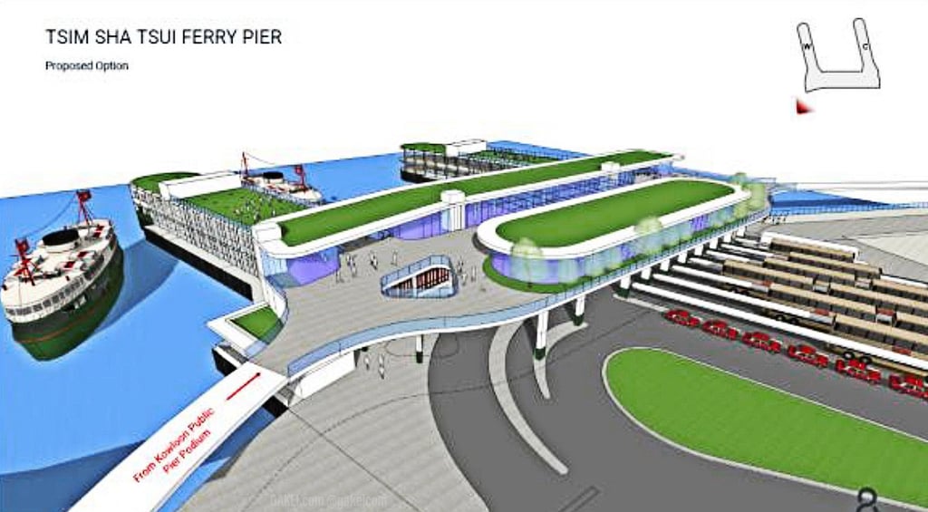 A redesign of Star Ferry’s pier in Tsim Sha Tsui that the company is proposing. Photo: Handout A redesign of Star Ferry’s pier in Tsim Sha Tsui that the company is proposing. Photo: Handout