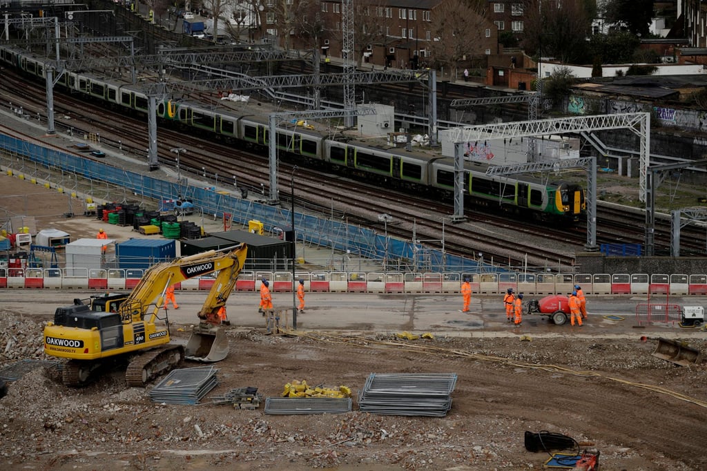 A HS2 construction site at Euston station in London. File photo: AP