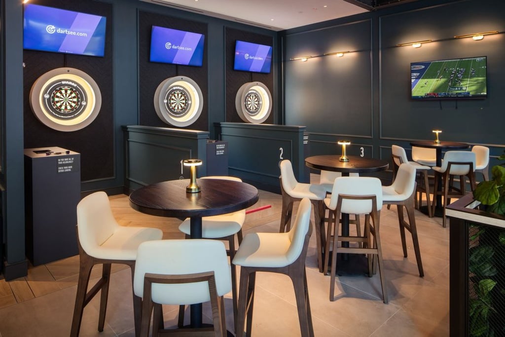 T-Squared Social features games like darts. Photo: T-Squared Social