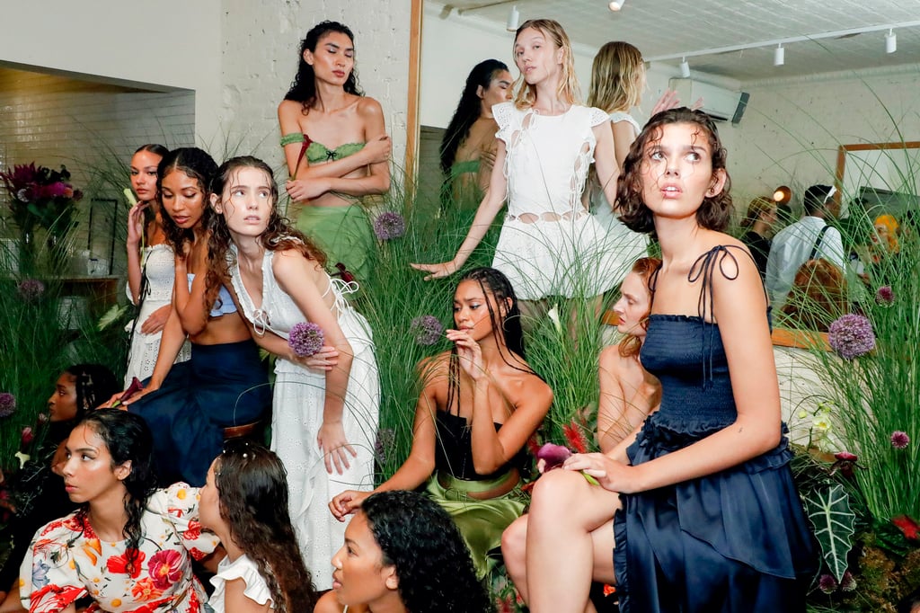 Models pose during the Allina Liu SS24 presentation in New York. Photo: Getty Images for Allina Liu