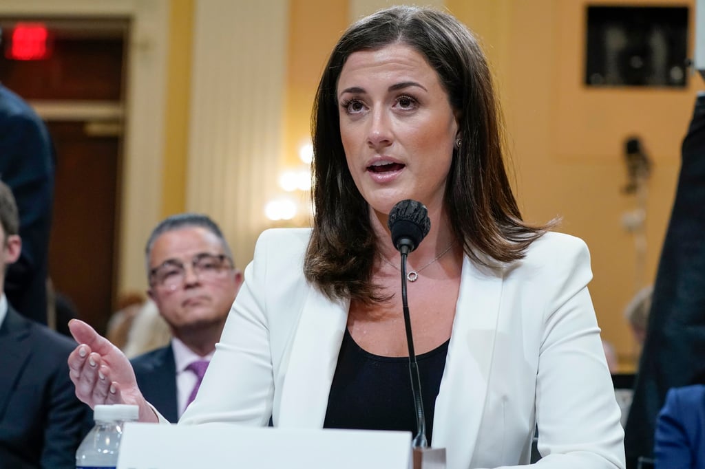 Cassidy Hutchinson, former aide to Trump White House chief of staff Mark Meadows. File photo: AP Cassidy Hutchinson, former aide to Trump White House chief of staff Mark Meadows. File photo: AP