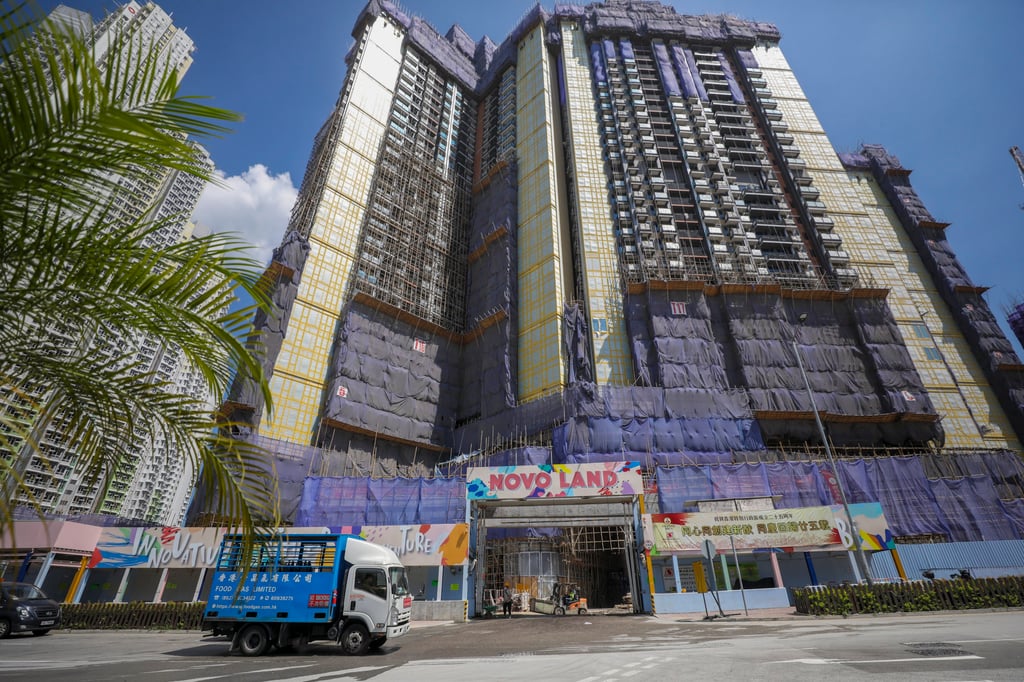 The Novo Land development in Tuen Mun, built by Sun Hung Kai Properties, is one new project that could delay its sales launch, according to a property agency CEO. Photo: Xiaomei Chen The Novo Land development in Tuen Mun, built by Sun Hung Kai Properties, is one new project that could delay its sales launch, according to a property agency CEO. Photo: Xiaomei Chen