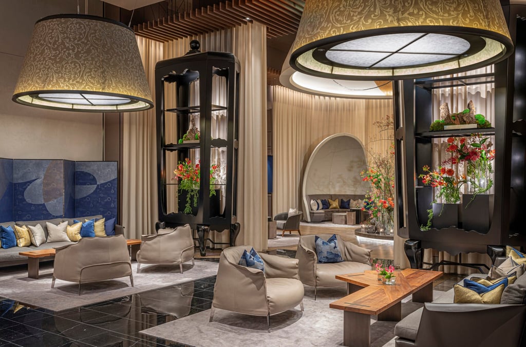 The lavish lobby at Four Seasons Hotel Tokyo at Otemachi. Photo: Four Seasons