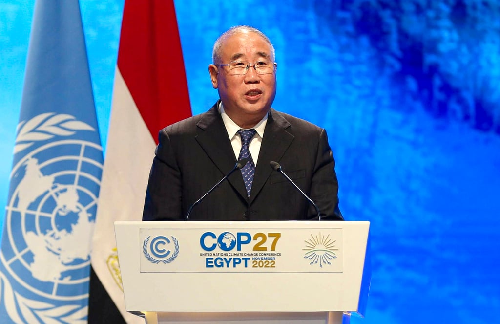 Xie Zhenhua, China’s special envoy for climate change, at the COP27 international climate conference in Sharm el-Sheikh, Egypt, on November 8, 2022. Photo: Bloomberg