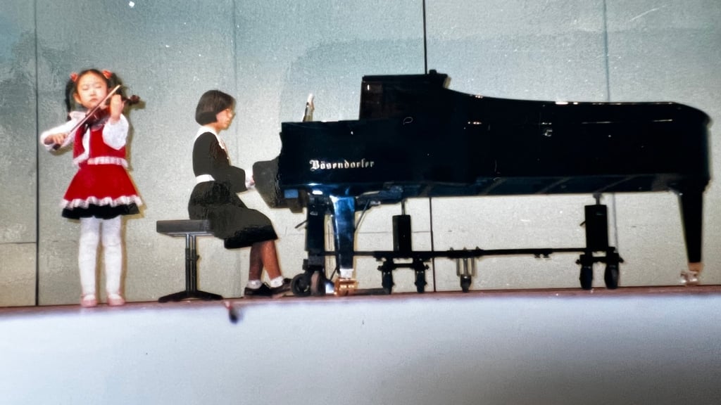 Yang on stage in 1992. She entered her first competition when she was five. Photo: courtesy of Tianwa Yang