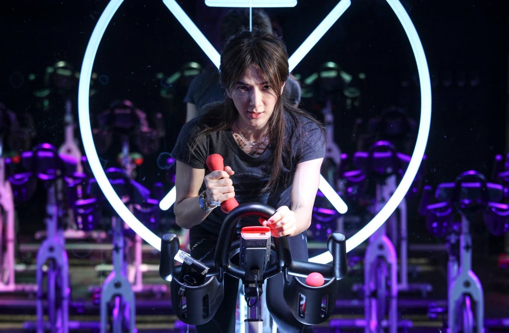 Founder Belinda Koo poses for picture at XYZ cycling studio in Central, Hong Kong. Photo: Dickson Lee