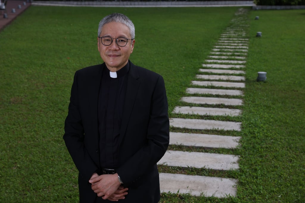Canon Peter Koon came up with the flag proposal in May. Photo: Nora Tam Canon Peter Koon came up with the flag proposal in May. Photo: Nora Tam