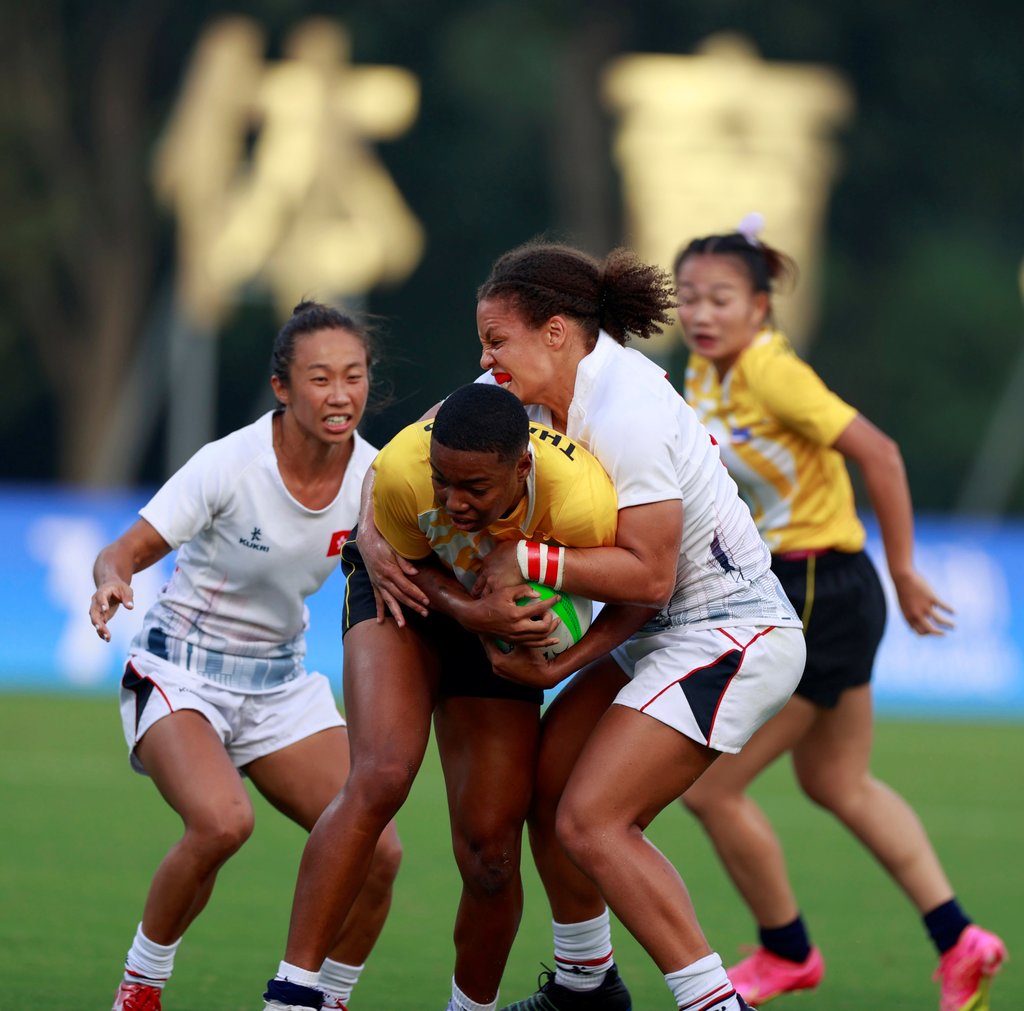Natasha Olson-Thorne (right) is excited about the potential for Hong Kong to improve further. Photo: Xinhua Natasha Olson-Thorne (right) is excited about the potential for Hong Kong to improve further. Photo: Xinhua