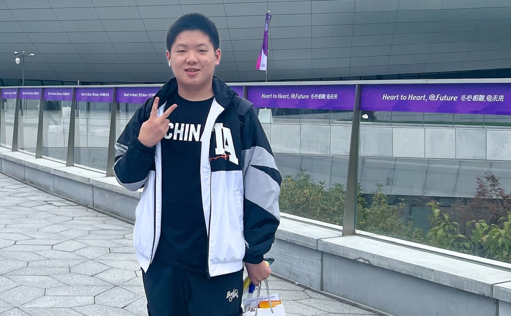 Pu Guanlin, a 17-year-old student from Kunming, travelled to Hangzhou with his parents to watch the Asian Games. Photo: Ann Cao