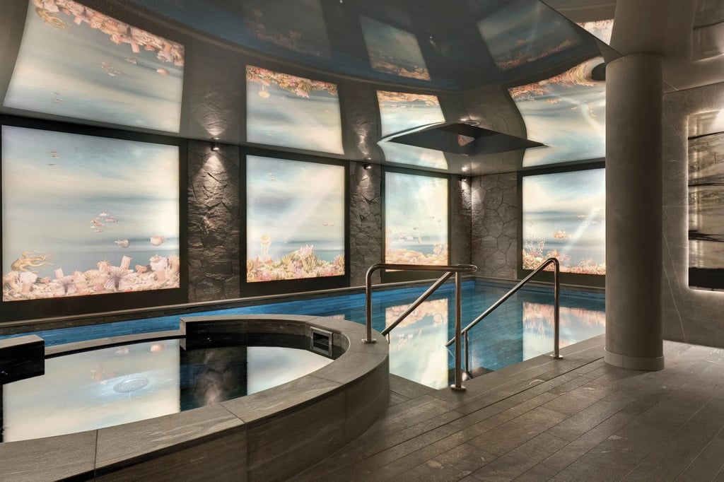A pool at the five-star Demeure Montaigne in Paris. Five-star hotels in Paris are seeing average rates of US$1,607 a night during the 2024 Olympics. Photo: Demeure Montaigne A pool at the five-star Demeure Montaigne in Paris. Five-star hotels in Paris are seeing average rates of US$1,607 a night during the 2024 Olympics. Photo: Demeure Montaigne