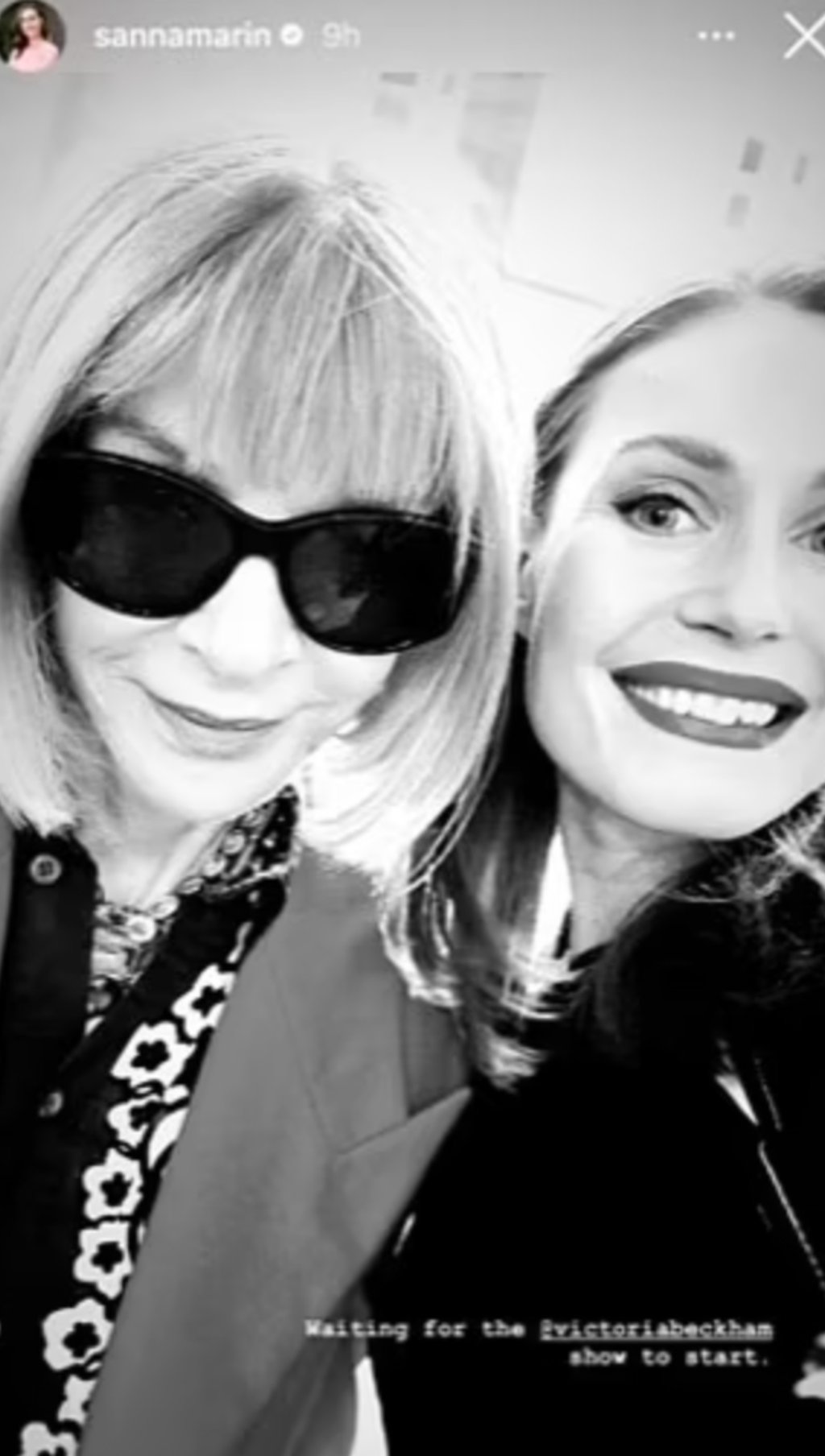 Former PM of Finland Sanna Marin and Vogue editor-in-chief Anna Wintour. Photo: @sannamarin/Instagram Former PM of Finland Sanna Marin and Vogue editor-in-chief Anna Wintour. Photo: @sannamarin/Instagram