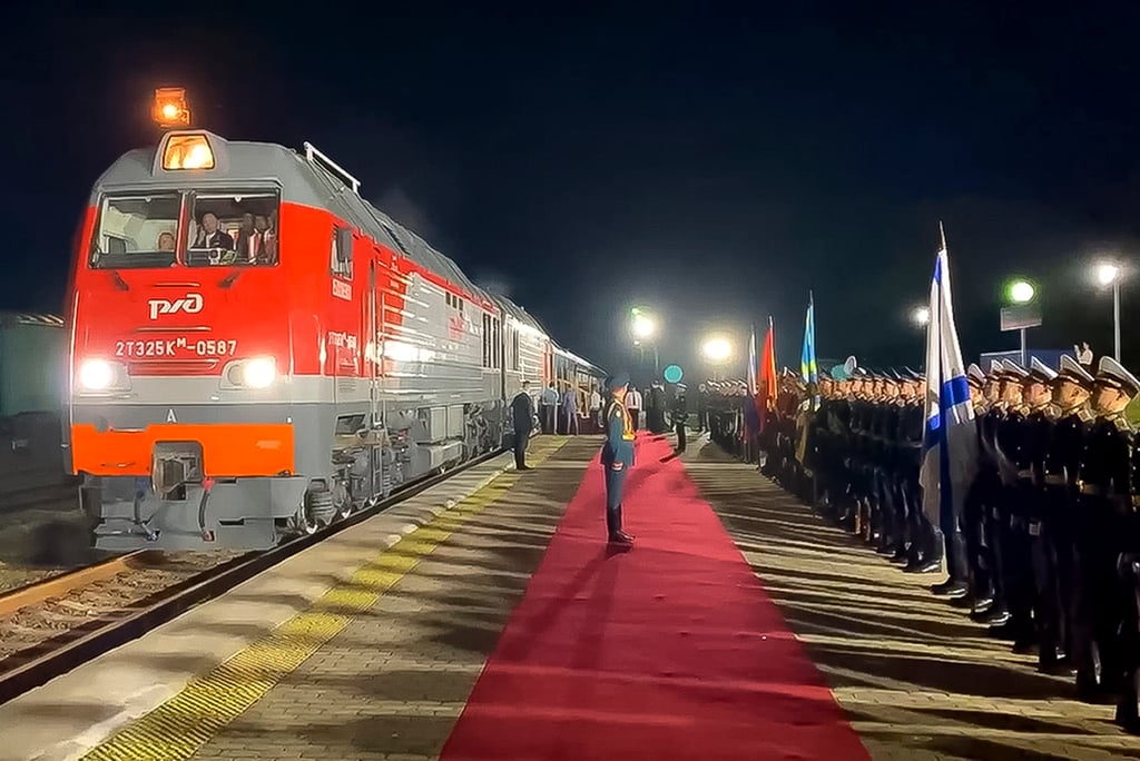 North Korea’s leader Kim Jong-un arrives by rail after crossing the border into Russia last month to meet Russian President Vladimir Putin. Photo: AP North Korea’s leader Kim Jong-un arrives by rail after crossing the border into Russia last month to meet Russian President Vladimir Putin. Photo: AP