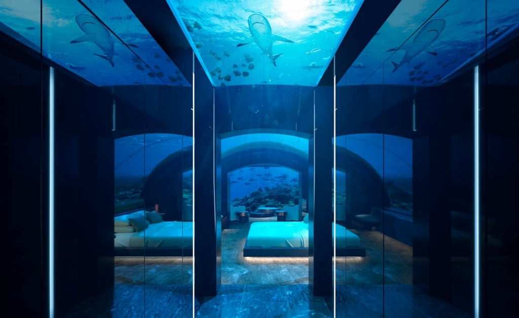 The Muraka underwater suite at Conrad Maldives on Rangali Island, Maldives. Photo: Conrad Maldives Rangali Island