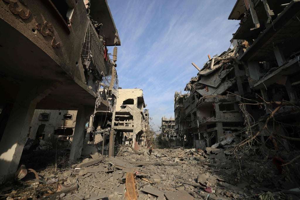Destruction in Gaza City’s al-Karama district. Photo: AFP Destruction in Gaza City’s al-Karama district. Photo: AFP