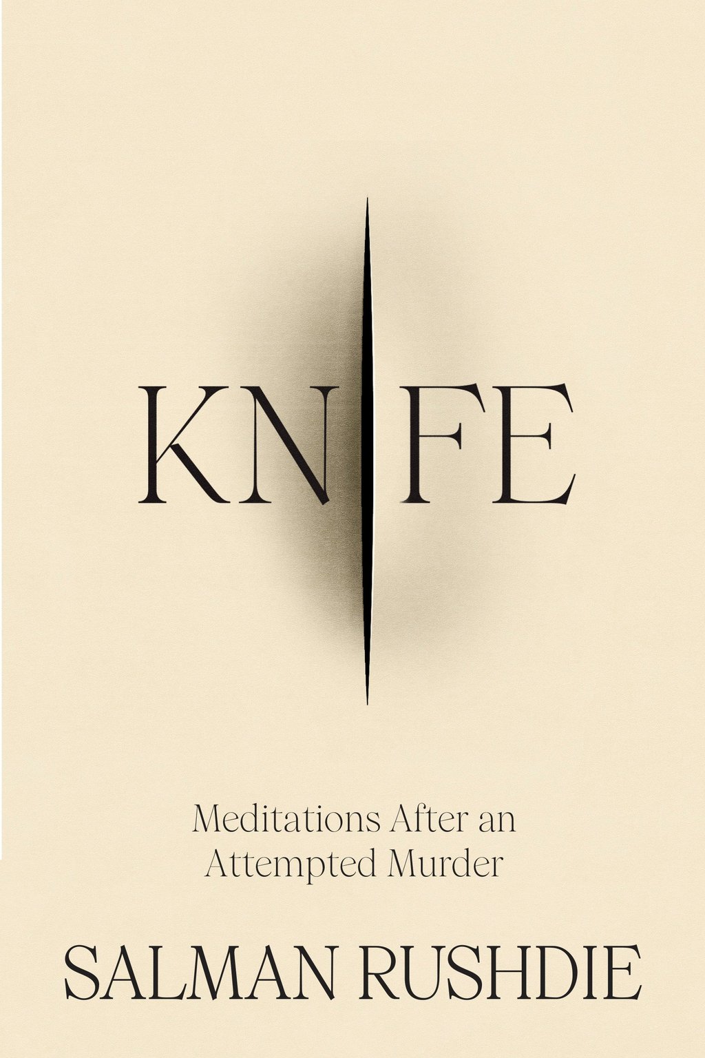 Knife: Meditations After an Attempted Murder by Salman Rushdie. The book, about the attempt on his life that left him blind in his right eye. Photo: Random House/AP