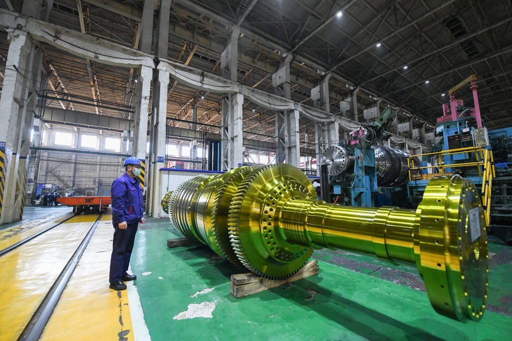 Workers are busy in a workshop of Harbin Turbine Company Limited of Harbin Electric Corporation in Harbin, capital of northeast China’s Heilongjiang Province. Photo: Xinhua Workers are busy in a workshop of Harbin Turbine Company Limited of Harbin Electric Corporation in Harbin, capital of northeast China’s Heilongjiang Province. Photo: Xinhua
