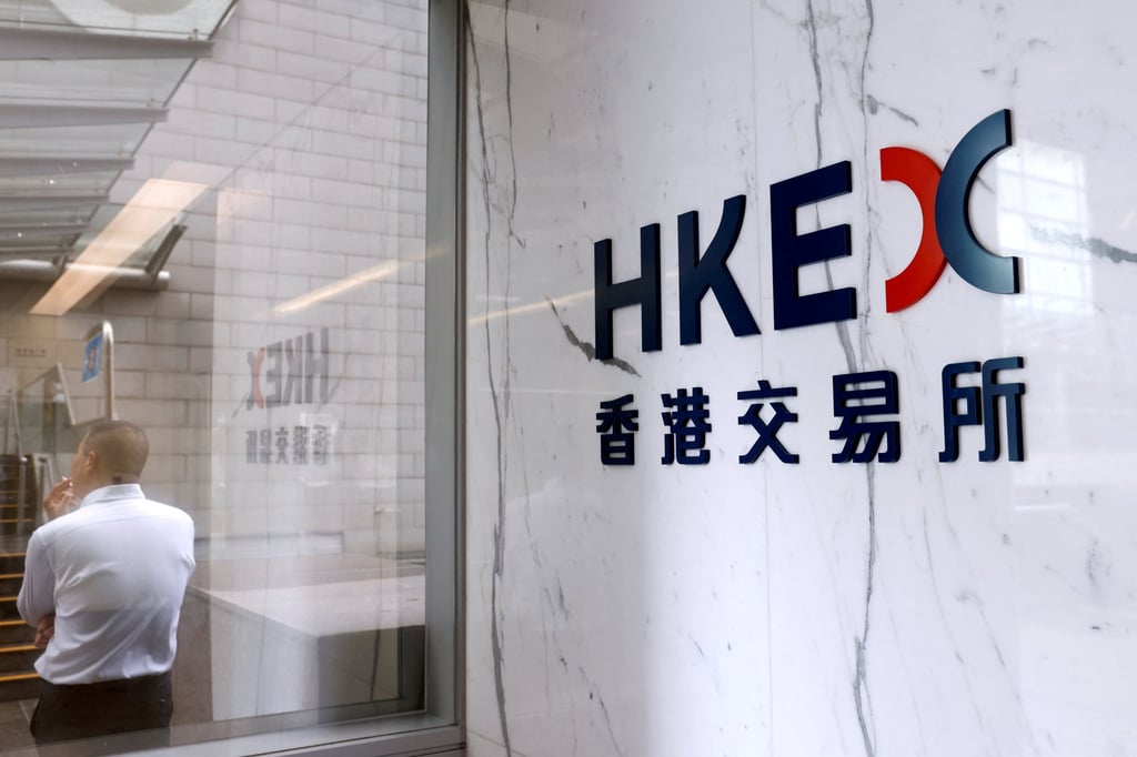 The logo of Hong Kong Exchanges & Clearing is seen at the bourse operator’s office in Central, Hong Kong, on September 14, 2020. Photo: Reuters The logo of Hong Kong Exchanges & Clearing is seen at the bourse operator’s office in Central, Hong Kong, on September 14, 2020. Photo: Reuters