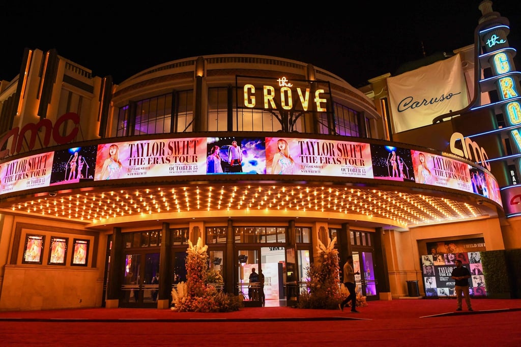 The Taylor Swift: The Eras Tour film got its world premiere at AMC The Grove in Los Angeles, on October 11. Photo: AFP The Taylor Swift: The Eras Tour film got its world premiere at AMC The Grove in Los Angeles, on October 11. Photo: AFP