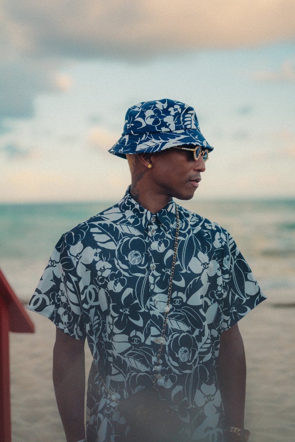 Pharrell Williams looking dapper at the Chanel cruise 2023 show in Miami, US, in November 2022. Photo: Chanel
