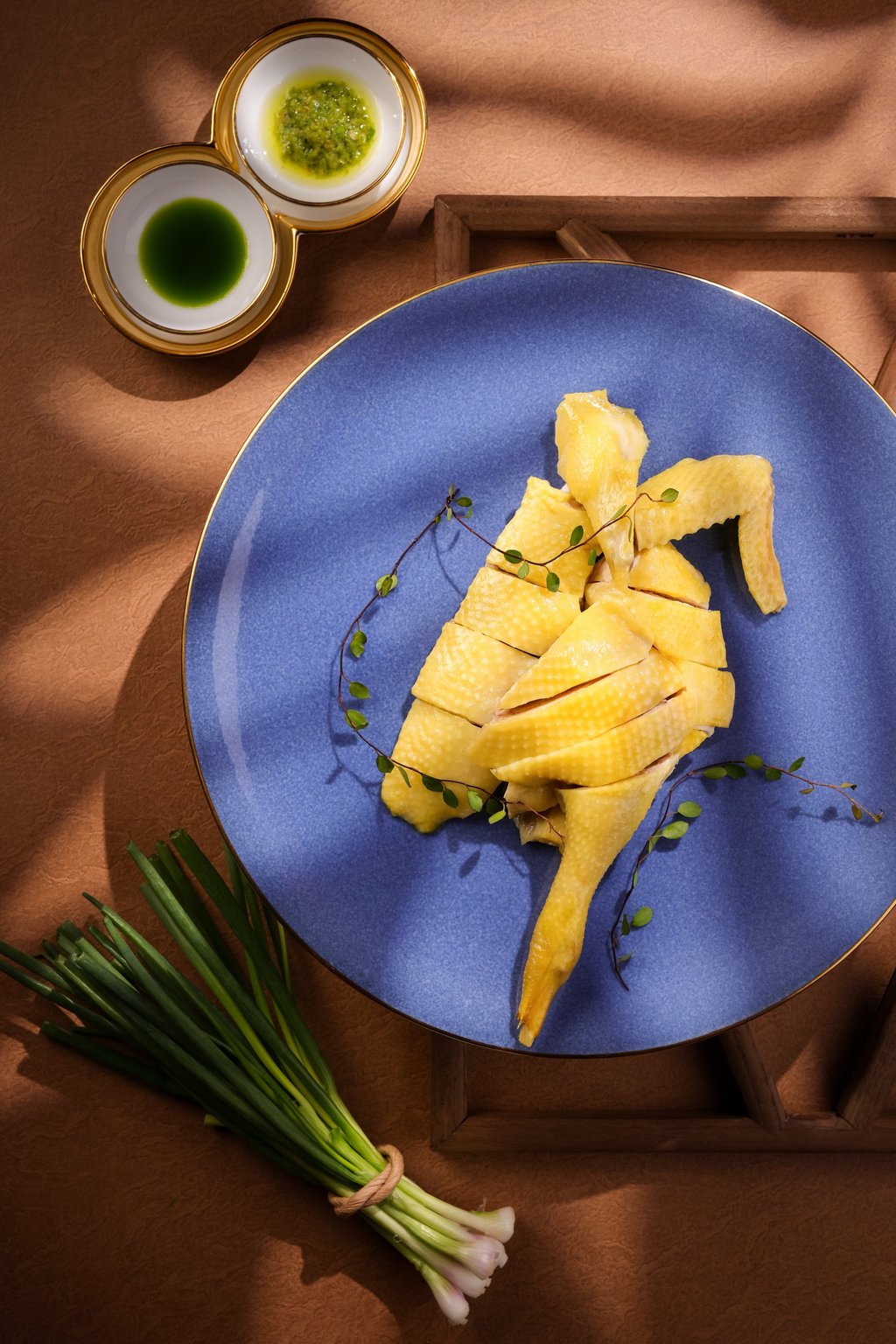 Steamed free-range chicken with scallion oil at chef Tam Kwok-fung’s Seasons