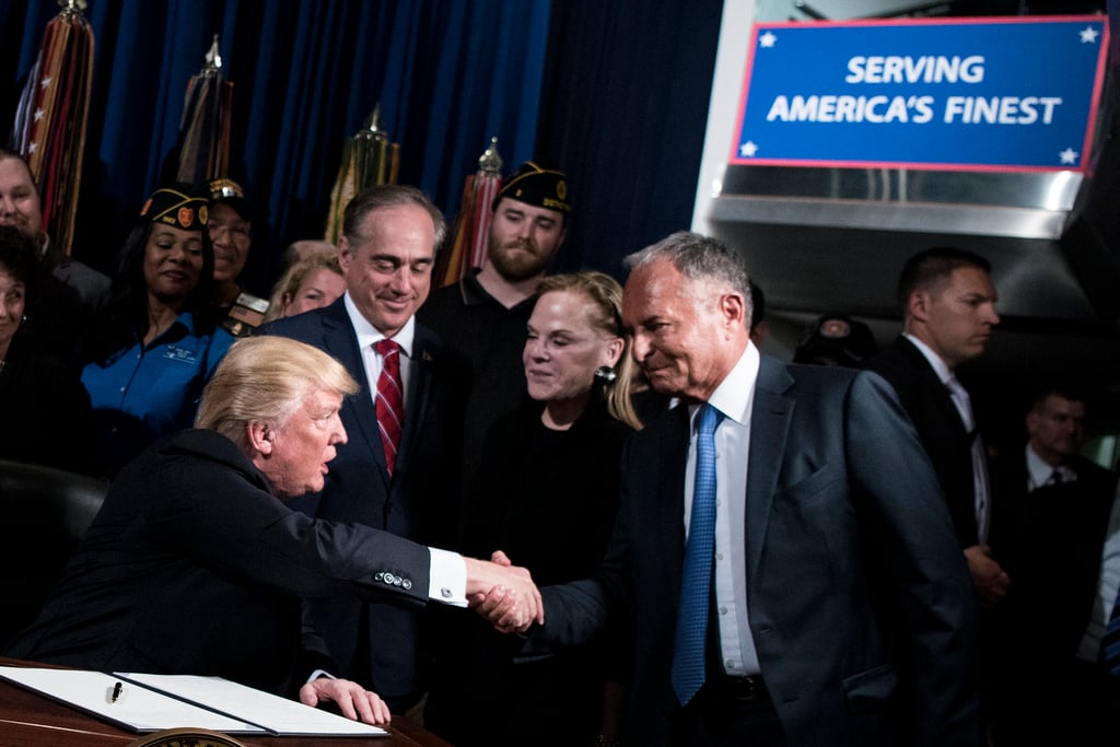 Then-US president Donald Trump shakes the hand of Ike Perlmutter, chief executive of Marvel Entertainment, in 2017. Photo: AFP Then-US president Donald Trump shakes the hand of Ike Perlmutter, chief executive of Marvel Entertainment, in 2017. Photo: AFP