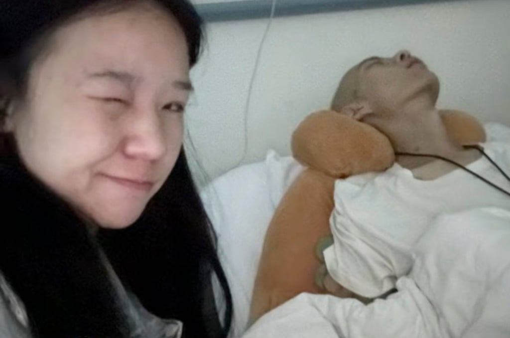 Final days: the woman posted this tragic photograph on social media accompanied by a touching message of love. Photo: Douyin Final days: the woman posted this tragic photograph on social media accompanied by a touching message of love. Photo: Douyin