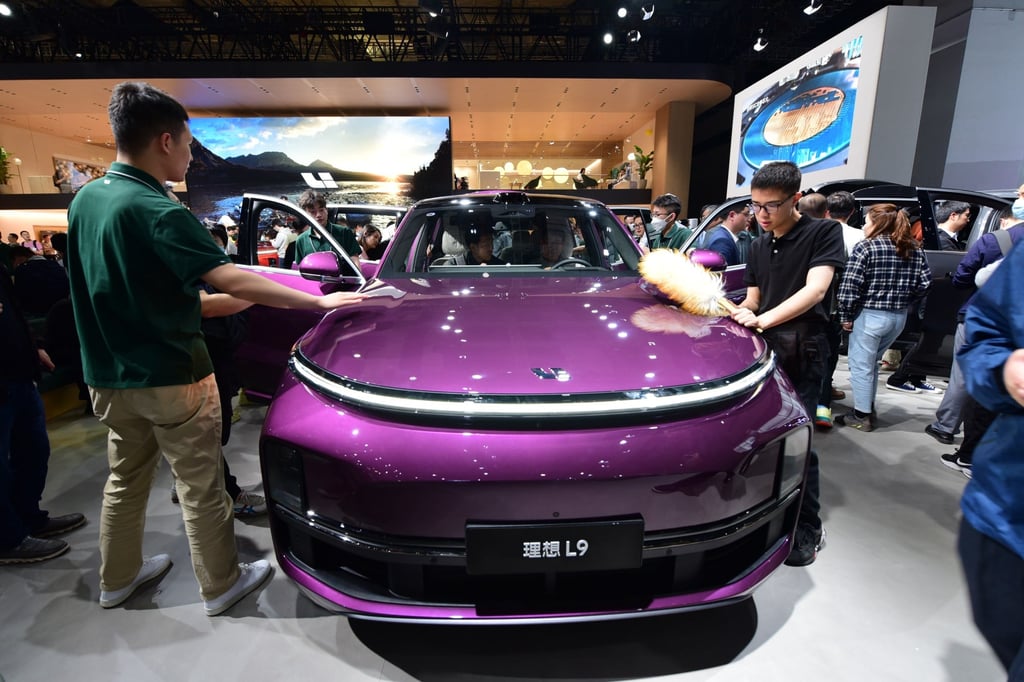 LI Auto’s L9 is seen at the 2023 Shanghai Auto Show in Shanghai, China, on April 21, 2023. Photo: Getty Images