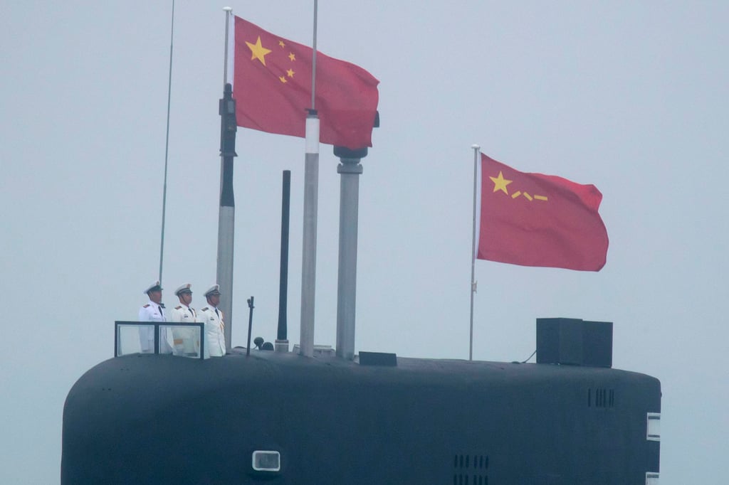 A Type 094A Jin-class nuclear submarine Long March 10 joins a parade to mark the 70th anniversary of the founding of the PLA Navy in the sea near Qingdao in 2019. Photo: AFP