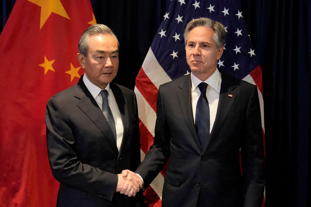 Wang with US Secretary of State Antony Blinken during their meeting on the sidelines of the Association of Southeast Asian Nations foreign ministers’ meeting in Jakarta, Indonesia, on July 13. Photo: Reuters