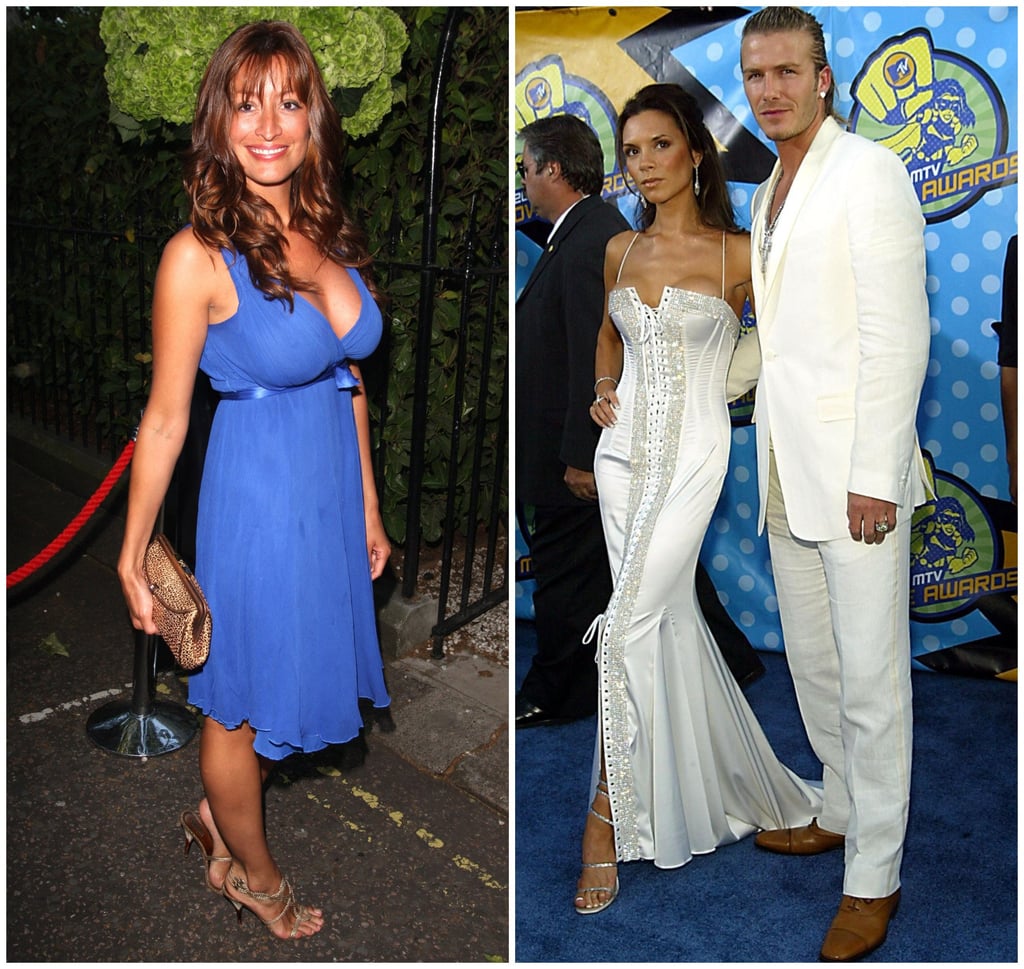 Rebecca Loos and the Beckhams were embroiled in a relationship scandal in the early 2000s. Photos: @RedandLegs/X, AFP Rebecca Loos and the Beckhams were embroiled in a relationship scandal in the early 2000s. Photos: @RedandLegs/X, AFP