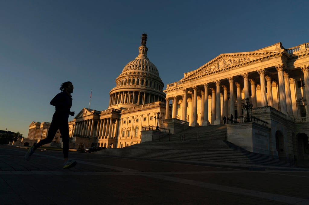 The US Capitol is seen at sunrise on Tuesday. It has been three weeks since Republicans ousted House Speaker Kevin McCarthy. Photo: AP