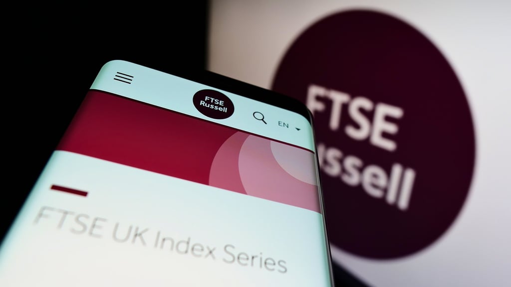 Mobile phone with website of British company FTSE Russell (LSEG) on screen in front of business logo Focus on top-left of phone display. Photo: Shutterstock Images Mobile phone with website of British company FTSE Russell (LSEG) on screen in front of business logo Focus on top-left of phone display. Photo: Shutterstock Images