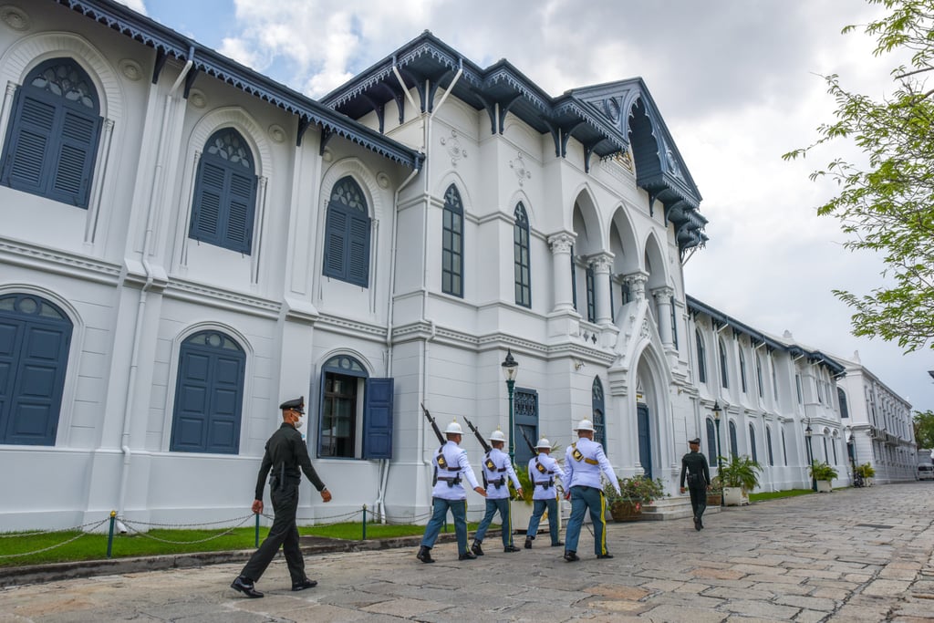 Soldiers of the King’s Guard monitor human threats to Bangkok’s Grand Palace, while the Yaksha deter spiritual enemies. Photo: Ronan O’Connell Soldiers of the King’s Guard monitor human threats to Bangkok’s Grand Palace, while the Yaksha deter spiritual enemies. Photo: Ronan O’Connell