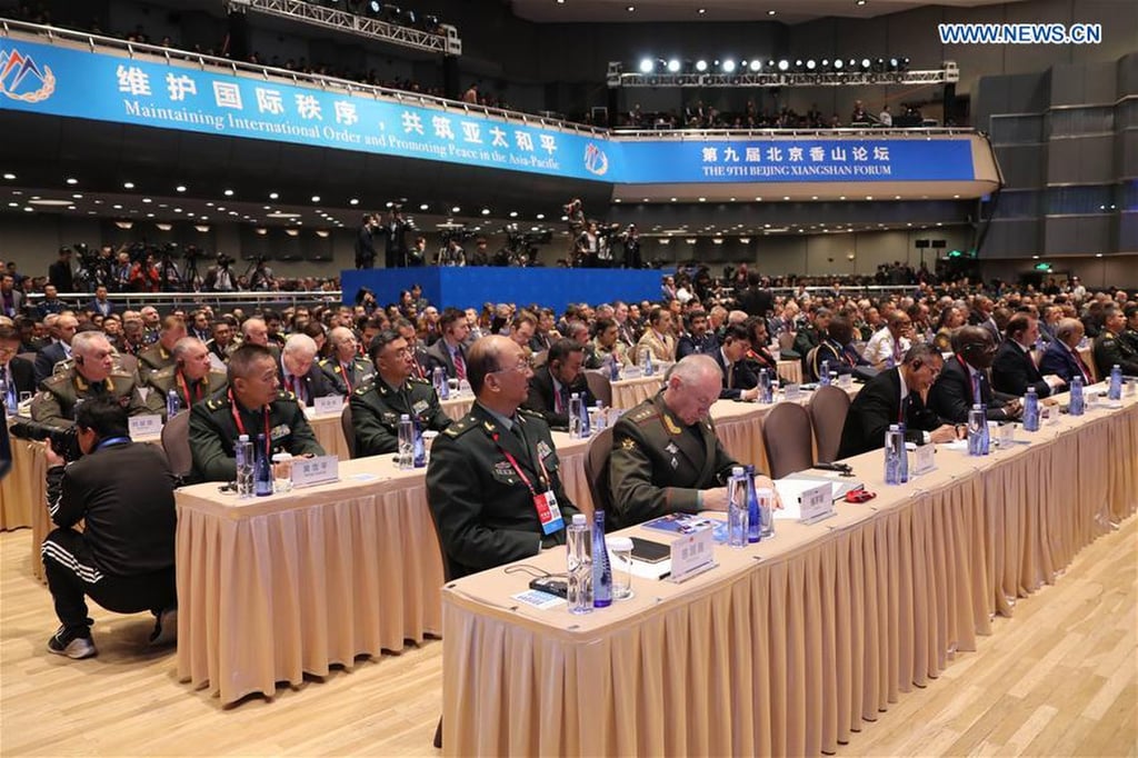 Delegates at the ninth Xiangshan Forum in Beijing, in October 2019. Photo: Xinhua Delegates at the ninth Xiangshan Forum in Beijing, in October 2019. Photo: Xinhua