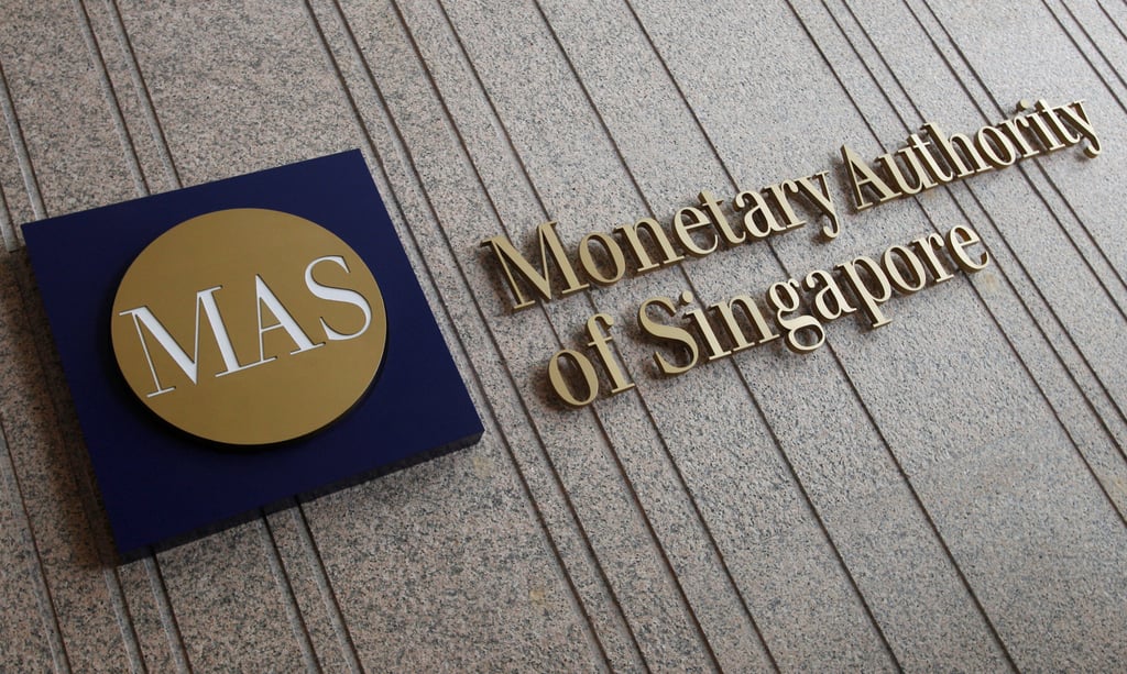 The logo of the Monetary Authority of Singapore, the city state’s central bank, is seen at its headquarters. Photo: Reuters