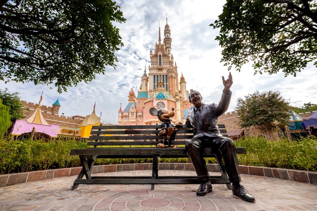 The new ‘Dream Makers’ statue of Walt Disney and Mickey Mouse seated on a bench is being unveiled at Hong Kong Disneyland as it celebrates its 18th anniversary in the city and 100 years of The Walt Disney Company. The new ‘Dream Makers’ statue of Walt Disney and Mickey Mouse seated on a bench is being unveiled at Hong Kong Disneyland as it celebrates its 18th anniversary in the city and 100 years of The Walt Disney Company.
