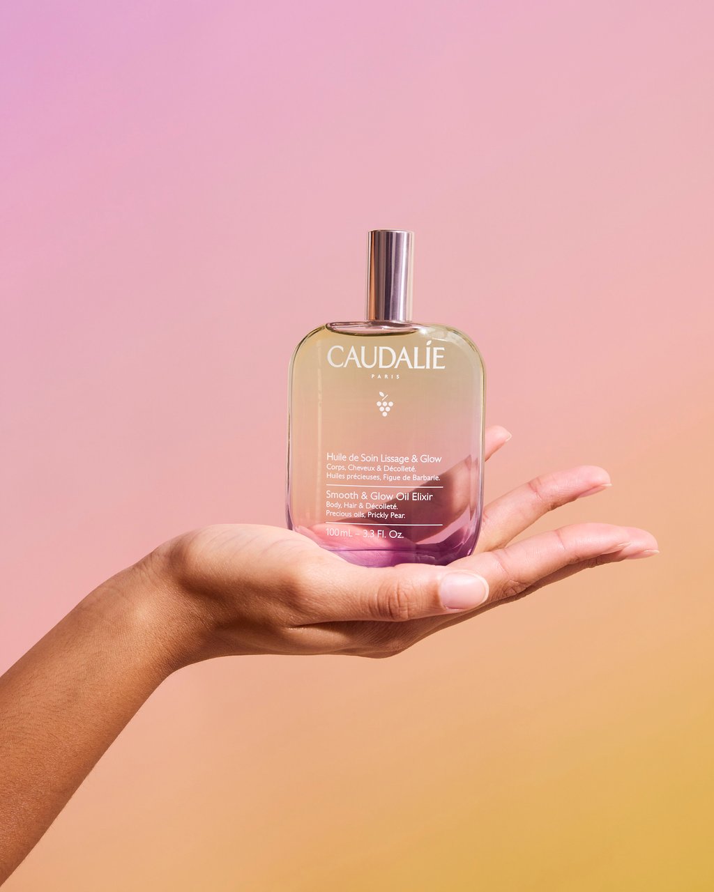 Enriched with essential oils, Caudalie’s Smooth & Glow Oil Elixir is designed to nourish the skin and make the hair shine