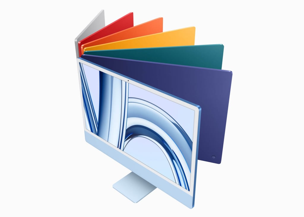 Apple has unveiled its new iMac, available in seven colours and equipped with the company’s in-house M3 chip. Photo: Handout