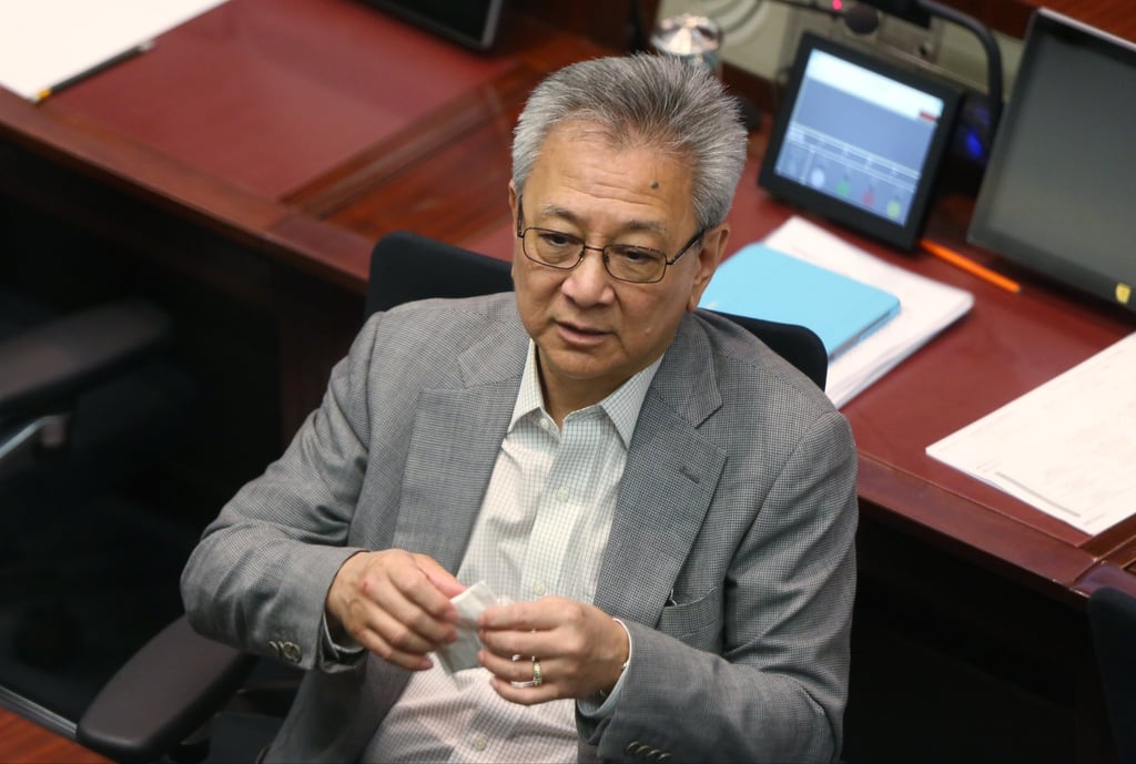 Lawmaker Frankie Yick Chi-ming attends a meeting at the Legislative Council Complex in Hong Kong on April 3, 2018. Photo: Xiaomei Chen