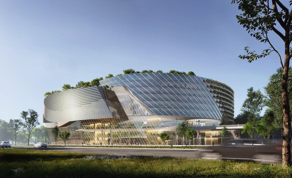 Illustration of Changxin Memory Technologies headquarters’ research and development building in Hefei. Photo: Handout Illustration of Changxin Memory Technologies headquarters’ research and development building in Hefei. Photo: Handout