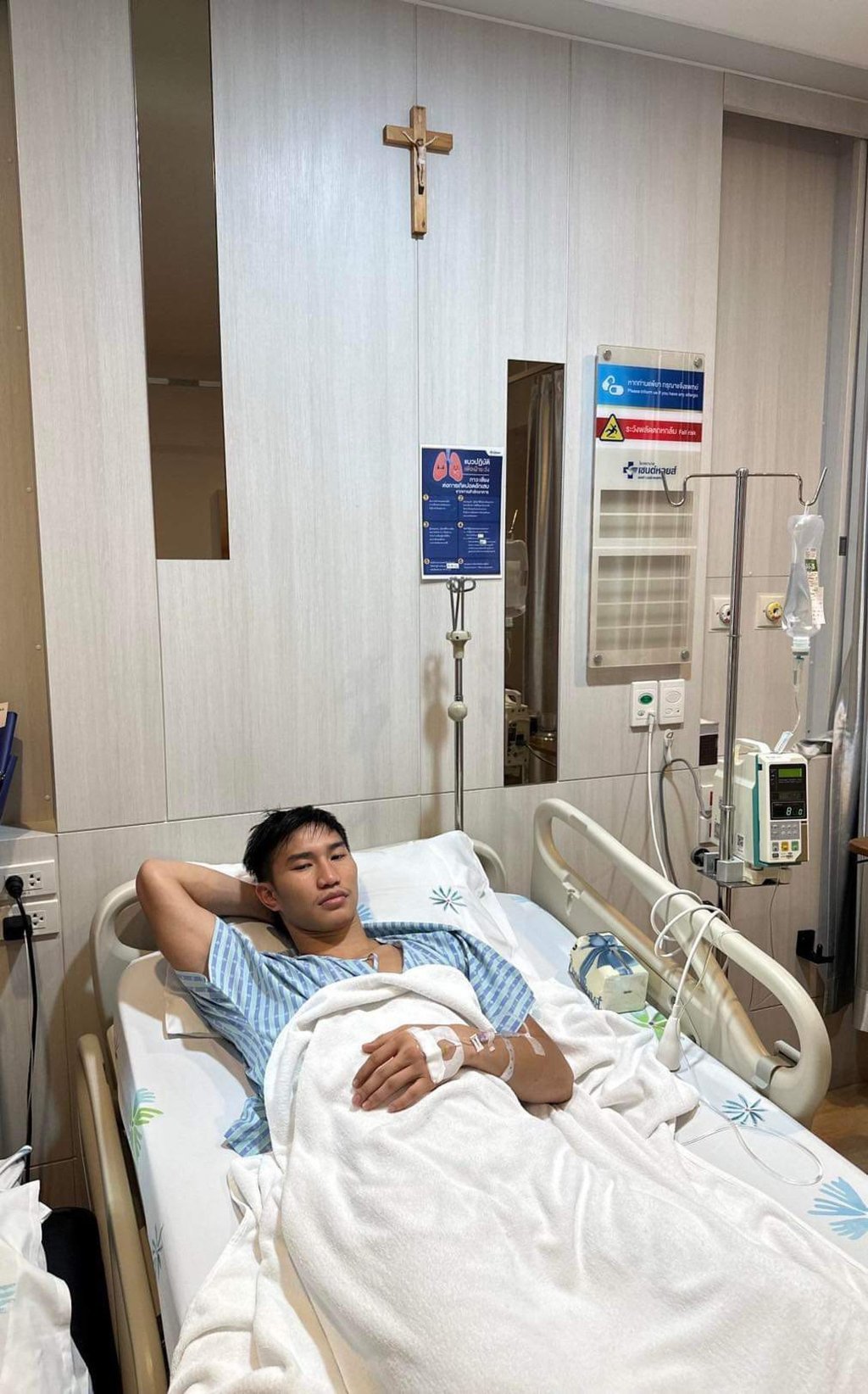 Tawanchai PK Saenchai is out of hospital after spending a week there with a ‘serious virus’. Photo: Handout